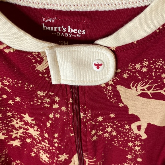 Burt’s Bees Christmas Baby Reindeer Sleeper Size 12 Months NEW - Picture 2 of 8